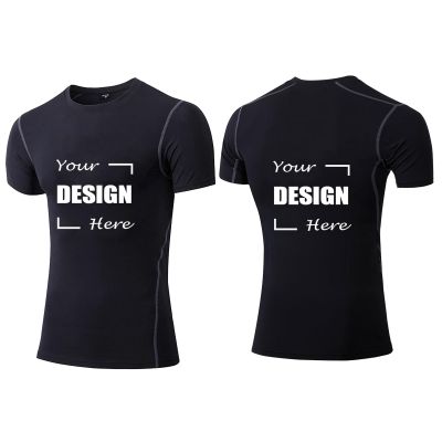 TopTie Custom Compression Base Layer Short Sleeve Personalized Men's Sublimation Clothing-Black-L