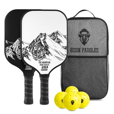 Bison Paddles: Carbon Graphite Pickleball Paddles - Lightweight Pickleball Rackets | Honeycomb Composite Core Improves Pickle Ball Placement and Increases Power | Durable Unibody Construction