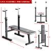 Lmdex Adjustable Weight Bench Press with Squat Rack Folding Multi-Function Dip Station for Full Body Workout Home Gym Strength view 2