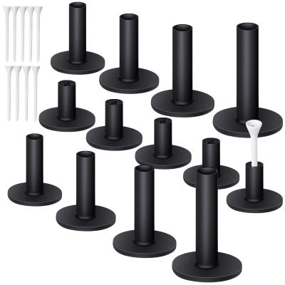 23 Pieces Rubber Golf Tees Set Tees Holders for Driving Range Mats Value Rubber Ball Seat for Golf Hitting Mats and Indoor Outdoor Training Mixed Size 1.5 2.3 2.7 3.1 3.5 Inch(Black)