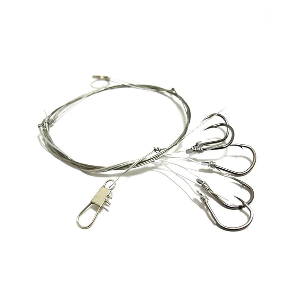 Fishing Hooks High Carbon Steel String Hook 5 Small Hook Drilling Rig Rotation Fishing Fishing Equipment Bait Lure Fish Eagle Hovel for Bass Trout Saltwater Freshwater Fishing Tackle (Size : 13#)