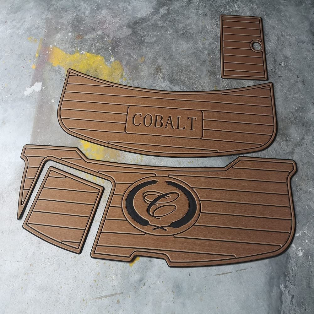 Boat EVA Faux Teak Decking Floor Compatible with 2005 Cobalt 263 Swim Step Cockpit
