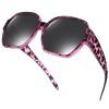 Br'Guras Polarized Oversized Fit Over Glasses Sunglasses for Women and Men Wear Over Glasses(Purple Leopard-Black/Non-mirrored-A10) view 1