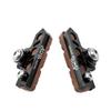 BBxunsless Bicycle C Caliper Extended Brake Pad (Set of 2) Bike Wear-Resistant Replaceable Carbon Fiber Rim for Road Bike,MTB,Folding Bike (Black-Brown)