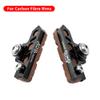 BBxunsless Bicycle C Caliper Extended Brake Pad (Set of 2) Bike Wear-Resistant Replaceable Carbon Fiber Rim for Road Bike,MTB,Folding Bike (Black-Brown) view 2