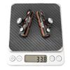 BBxunsless Bicycle C Caliper Extended Brake Pad (Set of 2) Bike Wear-Resistant Replaceable Carbon Fiber Rim for Road Bike,MTB,Folding Bike (Black-Brown) view 4