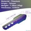 NACETURE Ultralight Backpacking Trowel Aluminum Shovel Small Potty Multitool with Longer Handle Design Essential for Hiking, Camping and Survival Bags (Titanium Alloy 1 Pack) view 3
