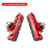 BBxunsless Bicycle C Caliper Extended Brake Pad (Set of 2) Bike Wear-Resistant Replaceable Carbon Fiber Rim for Road Bike,MTB,Folding Bike (Red-Green) view 2