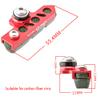 BBxunsless Bicycle C Caliper Extended Brake Pad (Set of 2) Bike Wear-Resistant Replaceable Carbon Fiber Rim for Road Bike,MTB,Folding Bike (Red-Green) view 3