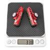 BBxunsless Bicycle C Caliper Extended Brake Pad (Set of 2) Bike Wear-Resistant Replaceable Carbon Fiber Rim for Road Bike,MTB,Folding Bike (Red-Green) view 4