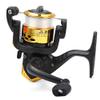 Anti-Corrosion Saltwater/Freshwater Sea Fishing Reel Carp Fishing 5.2:1 High Speed Metal Spool Powerful Spinning Fishing Reels Baitcasting Fixed Spool Reel with Transparent Fishing Wire Yellow view 1