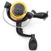 Anti-Corrosion Saltwater/Freshwater Sea Fishing Reel Carp Fishing 5.2:1 High Speed Metal Spool Powerful Spinning Fishing Reels Baitcasting Fixed Spool Reel with Transparent Fishing Wire Yellow view 2