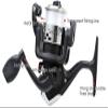 Anti-Corrosion Saltwater/Freshwater Sea Fishing Reel Carp Fishing 5.2:1 High Speed Metal Spool Powerful Spinning Fishing Reels Baitcasting Fixed Spool Reel with Transparent Fishing Wire Yellow view 3
