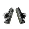 BBxunsless Bicycle C Caliper Extended Brake Pad (Set of 2) Bike Wear-Resistant Replaceable Carbon Fiber Rim for Road Bike,MTB,Folding Bike (Black-Green)