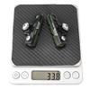 BBxunsless Bicycle C Caliper Extended Brake Pad (Set of 2) Bike Wear-Resistant Replaceable Carbon Fiber Rim for Road Bike,MTB,Folding Bike (Black-Green) view 4