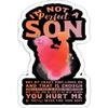 eden tee I'm Not A Perfect Son But My Crazy Mom Loves Me from Mom- 4x3 Vinyl Stickers, Laptop Decal, Water Bottle Sticker (Set of 3) view 1