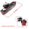 BBxunsless Bicycle C Caliper Extended Brake Pad (Set of 2) Bike Wear-Resistant Replaceable Carbon Fiber Rim for Road Bike,MTB,Folding Bike (Black-Red) view 2
