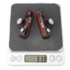 BBxunsless Bicycle C Caliper Extended Brake Pad (Set of 2) Bike Wear-Resistant Replaceable Carbon Fiber Rim for Road Bike,MTB,Folding Bike (Black-Red) view 4