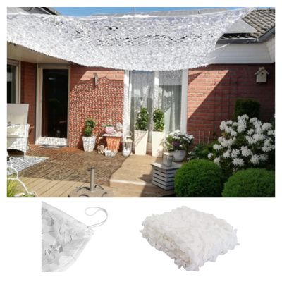 Camo Netting 2m 3m 4m 5m 6m 7m 8m 9m,Sunscreen Camouflage Net,Military Net,Hunting Camouflage Netting,Theme Party Decoration,Pergola Garden Shade Net,White,Customizable,White-3x4m(9.8*13.1ft)