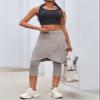 Aurgelmir Knee Length Womens Golf Tennis Skirts with Capri Legging Athletic Running Outdoor Workout Skorts with Pocket Grey view 4