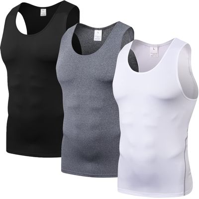 SPVISE Men's Compression Shirts Sleeveless Tank Top Athletic Sports Workout Basketball Running Base Layer Active Undershirts