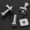 Sliding Fin Screws Standard T Nut Screw and Plate Set Stainless Steel Tool Free Replacement Surfboard Accessories Fit for Longboard Paddle Board Surfing, 3 Pcs Silver(Silver) view 4