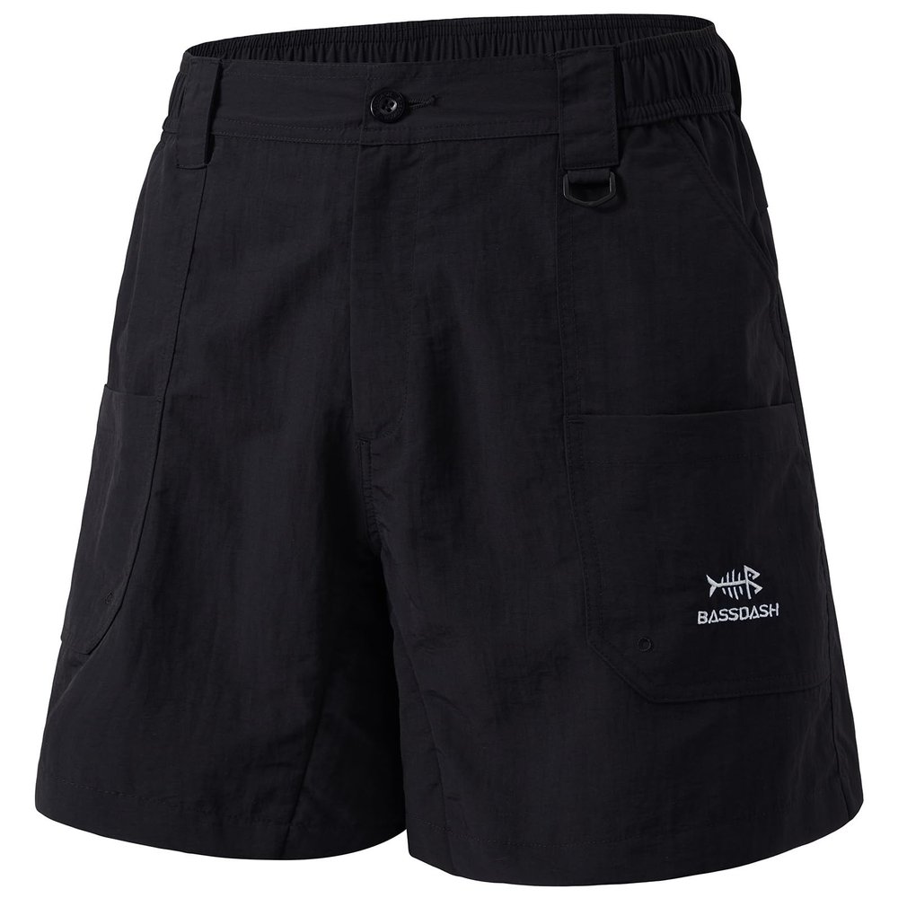 BASSDASH Men's Fishing Shorts UPF 50+ Water Resistant Quick Dry Hiking Cargo Shorts with Multi Pocket 6"