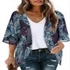 Summer Kimono Cardigan for Women Sheer Light Tops Casual Open Front Swimwear Shirts Beach Cover ups (Boho Purple,M) view 1