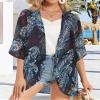 Summer Kimono Cardigan for Women Sheer Light Tops Casual Open Front Swimwear Shirts Beach Cover ups (Boho Purple,M) view 2