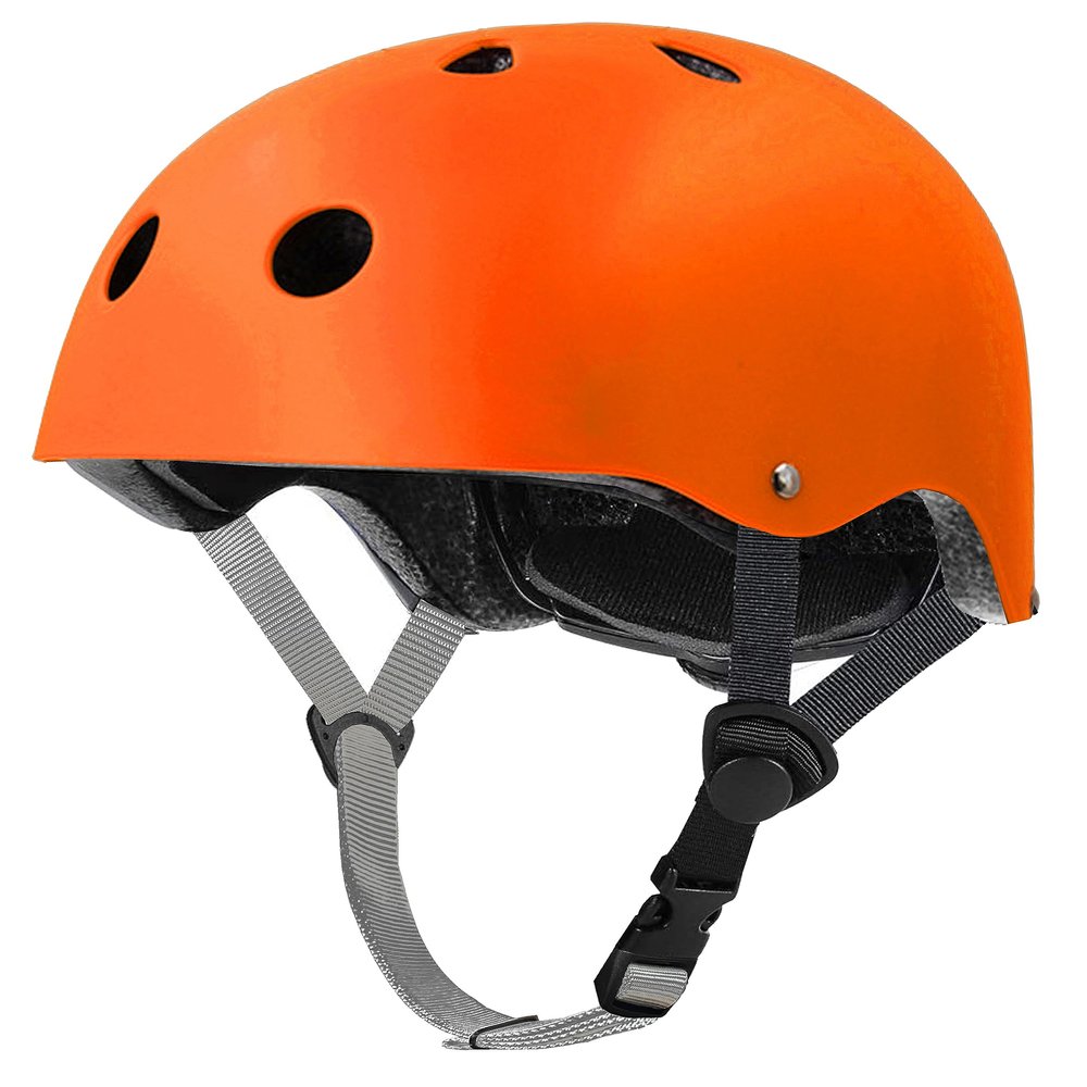 Tourdarson Skateboard Helmet Impact Resistance Ventilation for Youth & Adults (Orange,Large)
