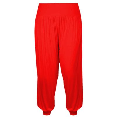 Girls Harem Pants Ali Baba Trousers Loose Casual Baggy Pant Sports Dance Elastic Yoga Leggings Childrens Flared Fancy Dress Kids Comfy Relaxed High Waist Trouser Red 13-14 Years