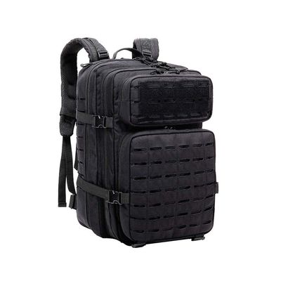 Sunnysoutdoor Outdoor Sports Pack Hiking Bag Tactical Rucksack Camo Knapsack Combat Camouflage Tactical 47L Molle Backpack - Black