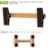 SELEWARE Wood Push-Up Bars Parallettes Anti-Slip Handstand Bars for Calisthenics, Fitness, Floor Workouts - Solid Wood Handle with Sturdy Metal Bracket, Supports to 600 lbs view 3