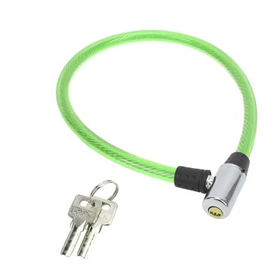 Bike Lock Cable with Key Steel Wire Portable Cable Lock Security Lock for Motorcycle Gate 3 Colors(Green)
