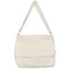 Canvas Messenger Bag Cross Body Bag Shoulder Bag Simple Design Thick and Sturdy (Beige) view 1
