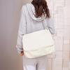 Canvas Messenger Bag Cross Body Bag Shoulder Bag Simple Design Thick and Sturdy (Beige) view 2