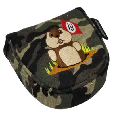 Dancing Gopher Camo Embroidered Putter Cover by ReadyGolf - Mallet