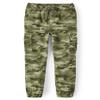 Gymboree Boys and Toddler Woven Pull On Cargo Jogger Pants, Camo Green, 8 view 1