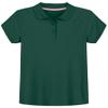 Izod Girls School Uniform Short Sleeve Interlock Polo, Forest Green, 3T view 1