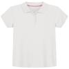 IZOD Girls', Big Kid School Uniform Short Sleeve Interlock Polo, White, 12-14 Plus view 1