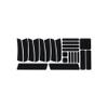 BBB Cycling Unisex's MultiVis Bike Protection Multifunctional Black Reflection 23 Stickers 7 Shapes, One Size