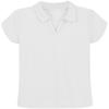 Izod Girls School Uniform Short Sleeve Shirt, Button Closure, Moisture Wicking/Performance Material, Fade Resistant Polo, White, 8-10 US view 1
