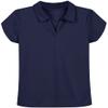 Izod Girls School Uniform Short Sleeve Performance Polo, Navy, 3T view 1
