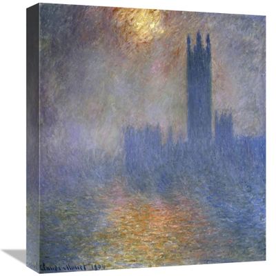 16 in. London Parliament - Patch of Sun in The Fog Art Print - Claude Monet