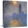 16 in. London Parliament - Patch of Sun in The Fog Art Print - Claude Monet view 1