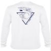 Great White Shark Shirt: UV UPF+ 50 Long Sleeve: Protection T-Shirt: White - S view 1