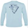 Great White Shark Shirt: UV UPF+ 50 Long Sleeve: Protection T-Shirt: Lt. Blue - 2XL view 1
