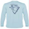 Great White Shark Shirt: UV UPF+ 50 Long Sleeve: Protection T-Shirt: Lt. Blue - 2XL view 3