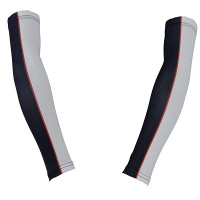 Sports Farm PAIR Youth & Adult Sizes 2 Tone Player Compression Arm Sleeves (2 Sleeves) (Over 20 Colors Available In Our Store) (Adult Small, Black & White)