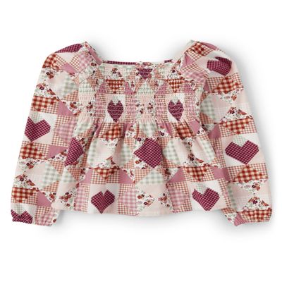 Gymboree,and Toddler Girls Long Sleeve Woven Shirts,Western Patchwork,12-18 Months
